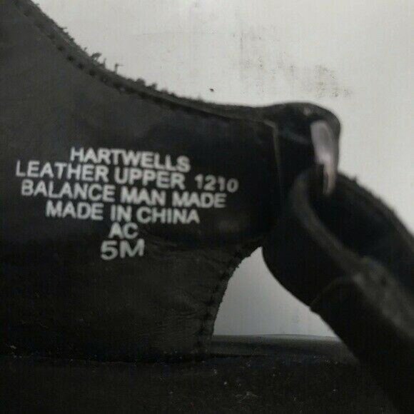 Easy Spirit Womens Black Leather Sandals Adjustable Straps Comfortable Flat 5m - Picture 6 of 6